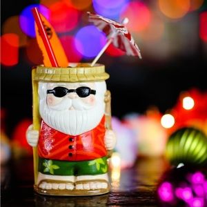 BeachBum Berry - Sippin’ Santa Ceramic Surfin’ Santa Cup/ Tiki Mug